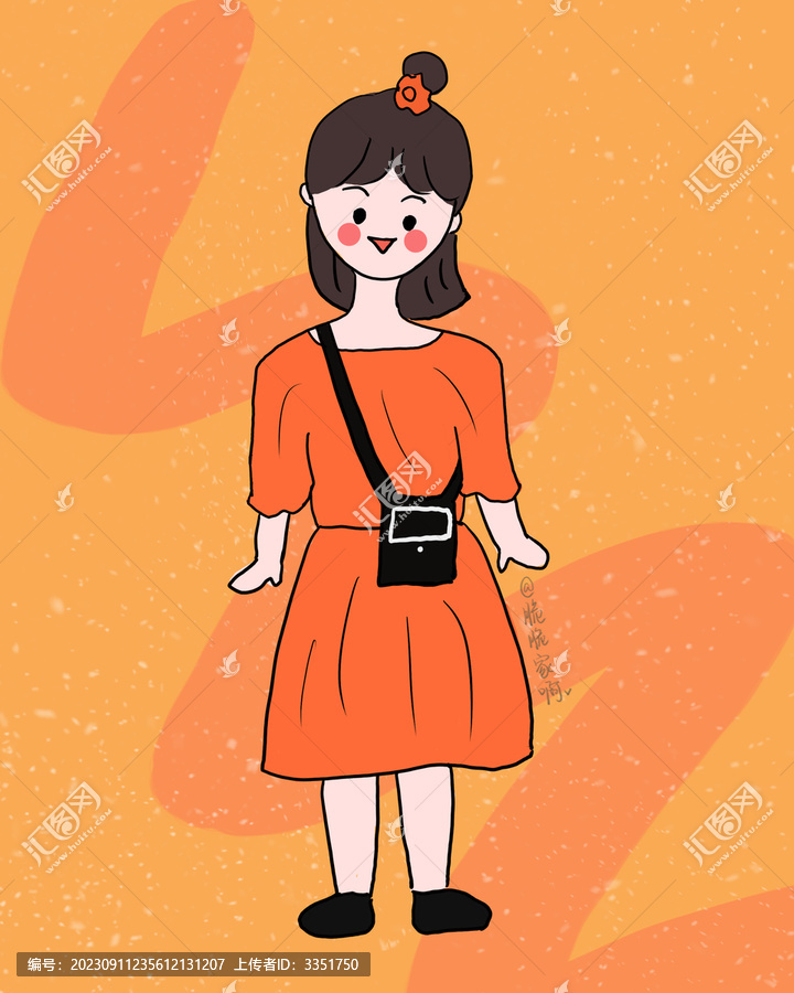 可愛卡通女孩