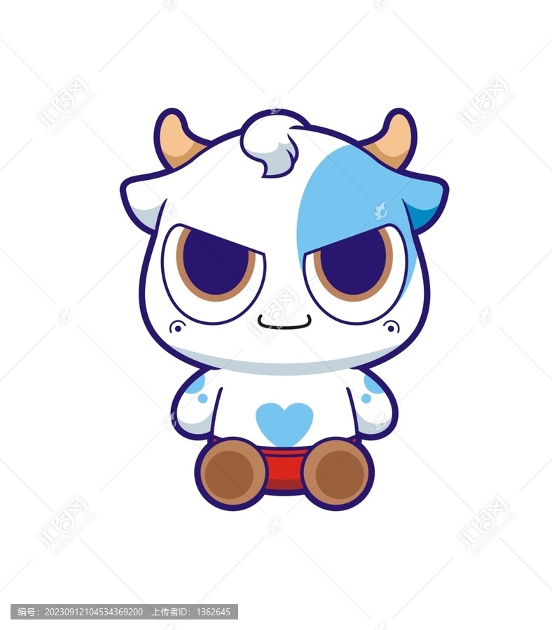 卡通可愛小奶牛
