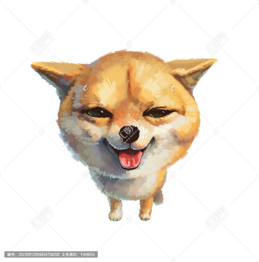 小狗素材繪畫