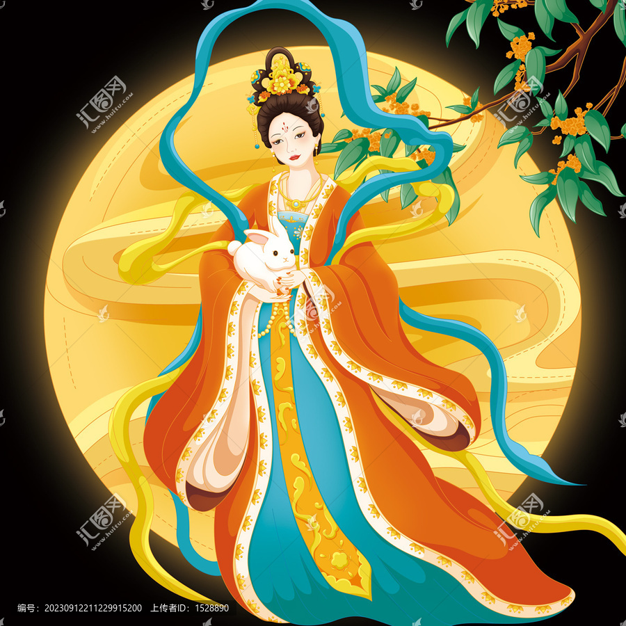 中秋嫦娥插畫