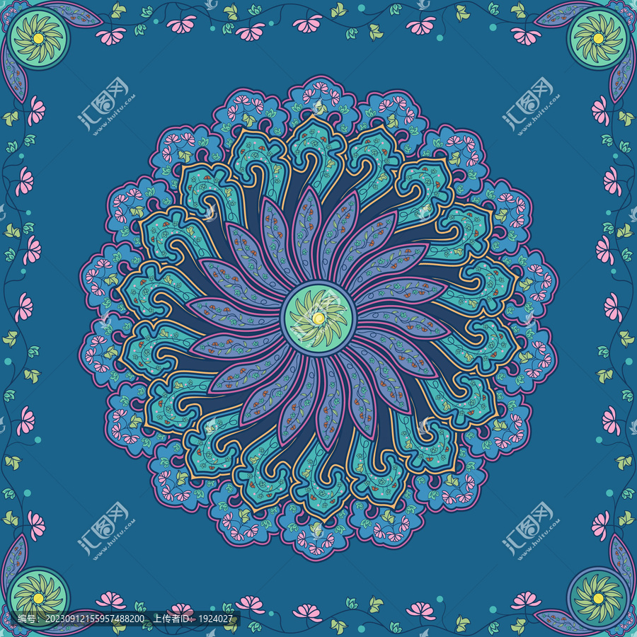 中式紋理紋樣紋飾無縫圖