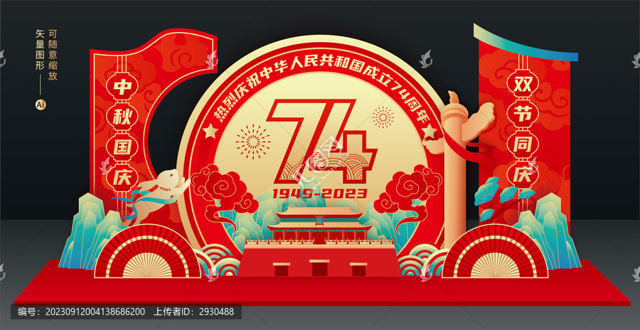 國慶74周年美陳