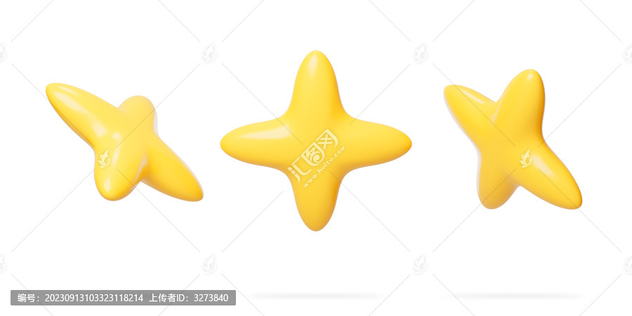 輔助襯托元素點綴星星素材3D