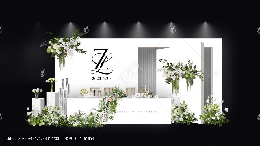 韓式婚禮簽到區(qū)