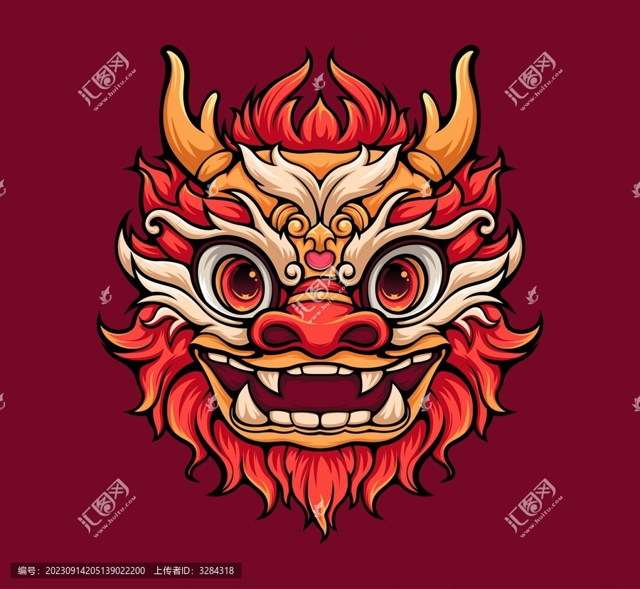 潮流風(fēng)格矢量中國龍