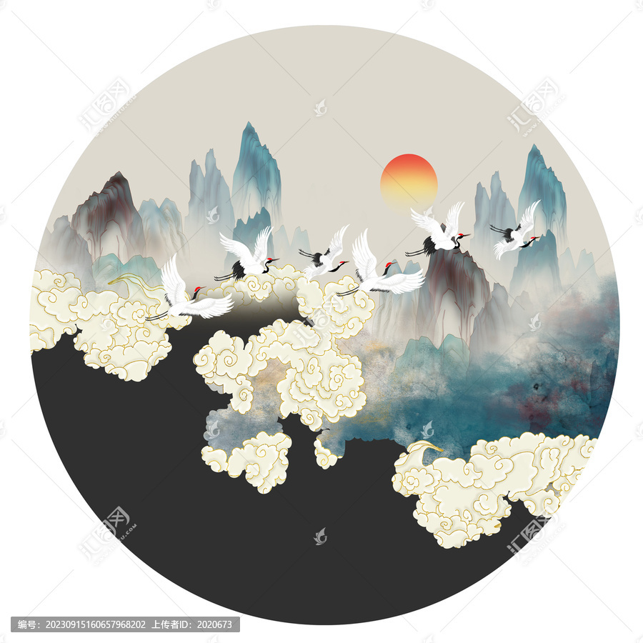 祥云山水畫