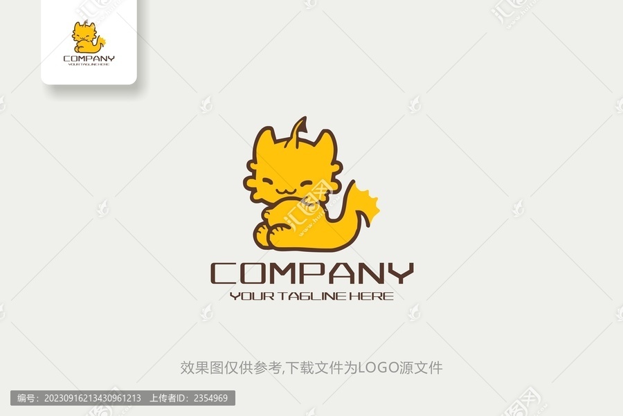 可爱卡通动物logo标志