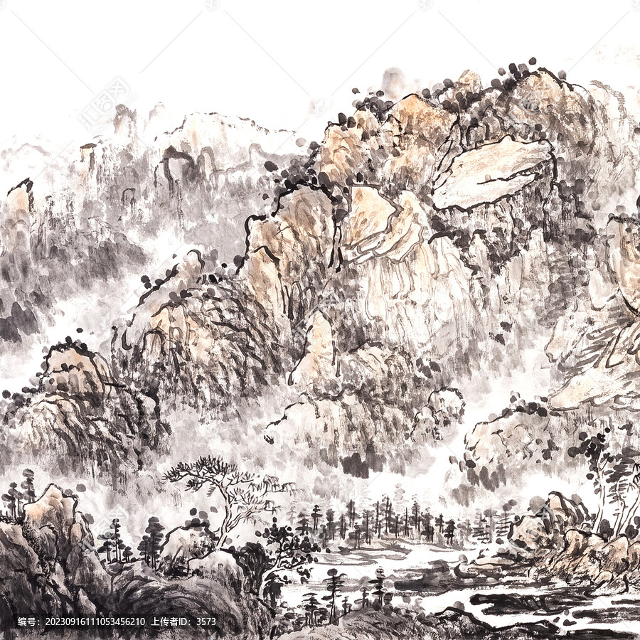 水墨山水畫禪意