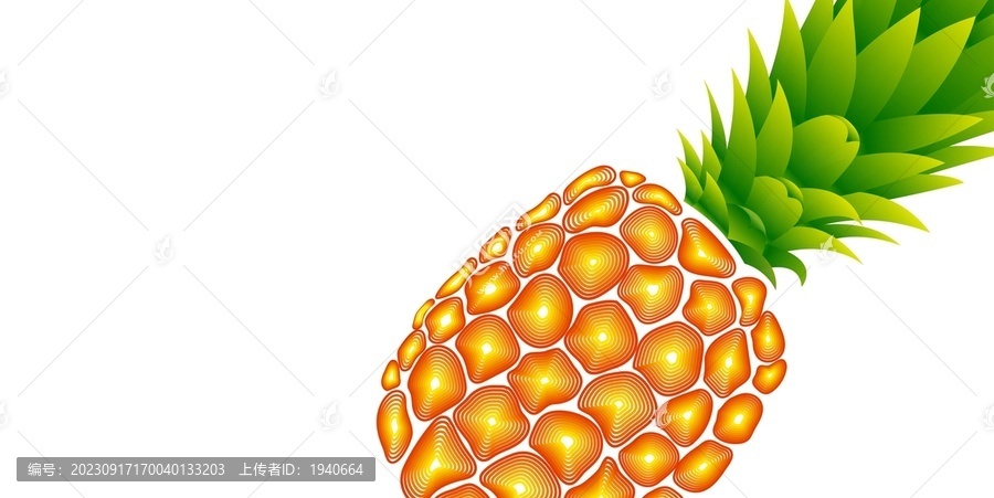 菠蘿矢量設(shè)計(jì)插畫
