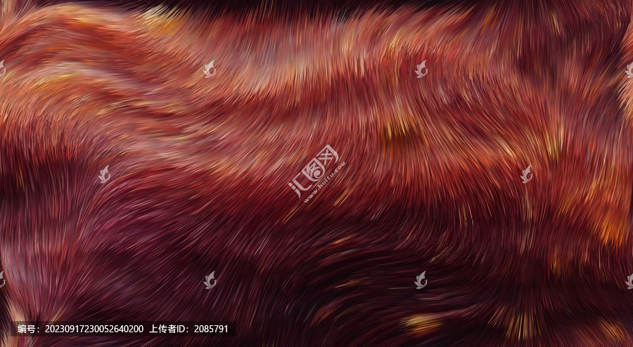 唯美金色毛發(fā)線條