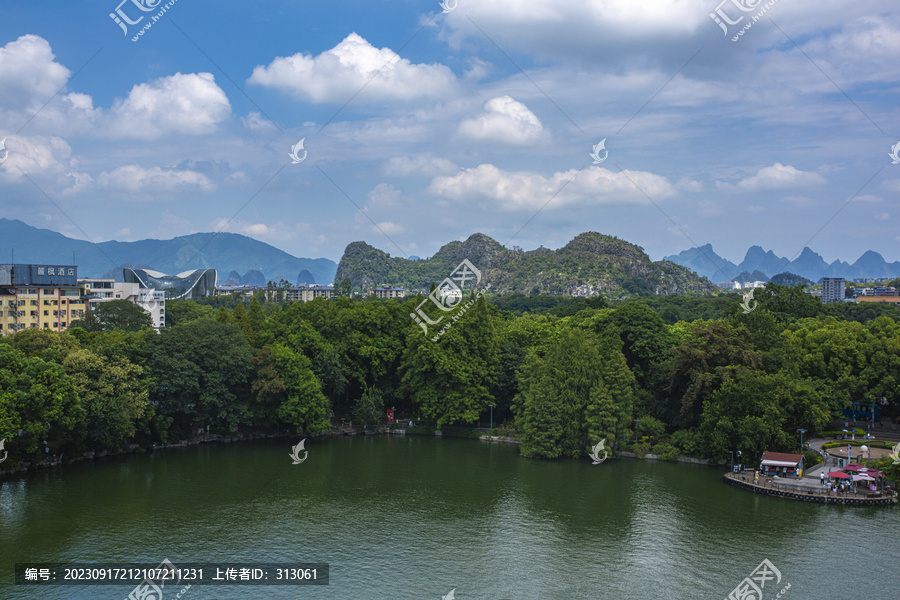 桂林城市风光杉湖