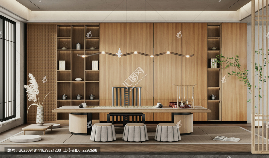 新中式風(fēng)格背景墻