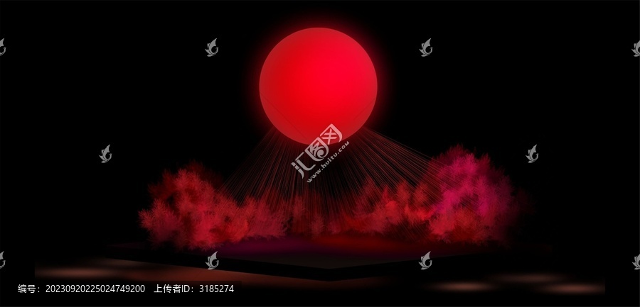 紅色秀場風(fēng)婚禮效果圖