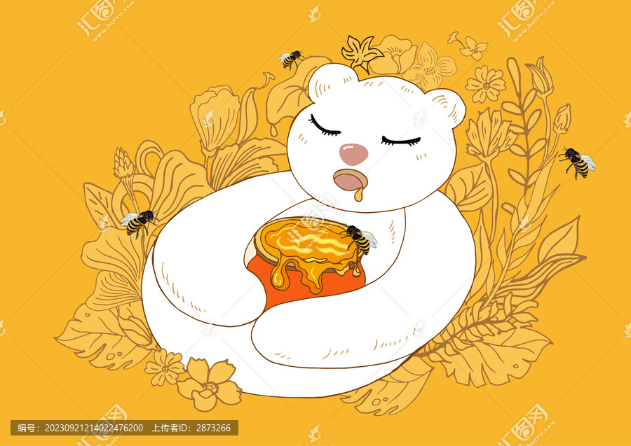 蜂蜜插畫