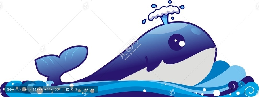 卡通鯨魚
