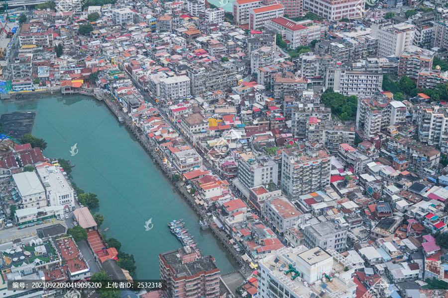 航拍厦门沙坡尾旅游城市风光