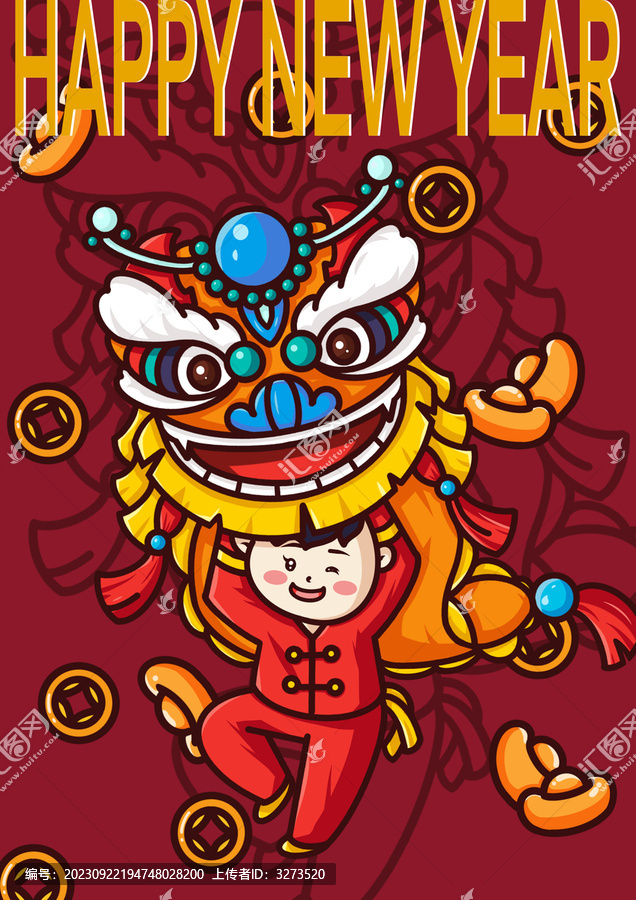 新年春節(jié)舞獅