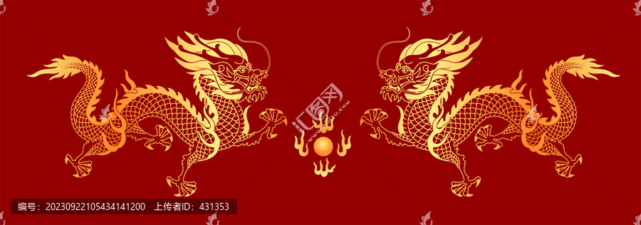雙龍圖案