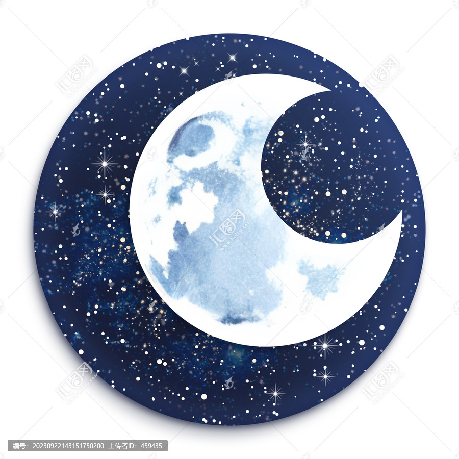 月亮卡通星星點(diǎn)點(diǎn)中秋裝飾