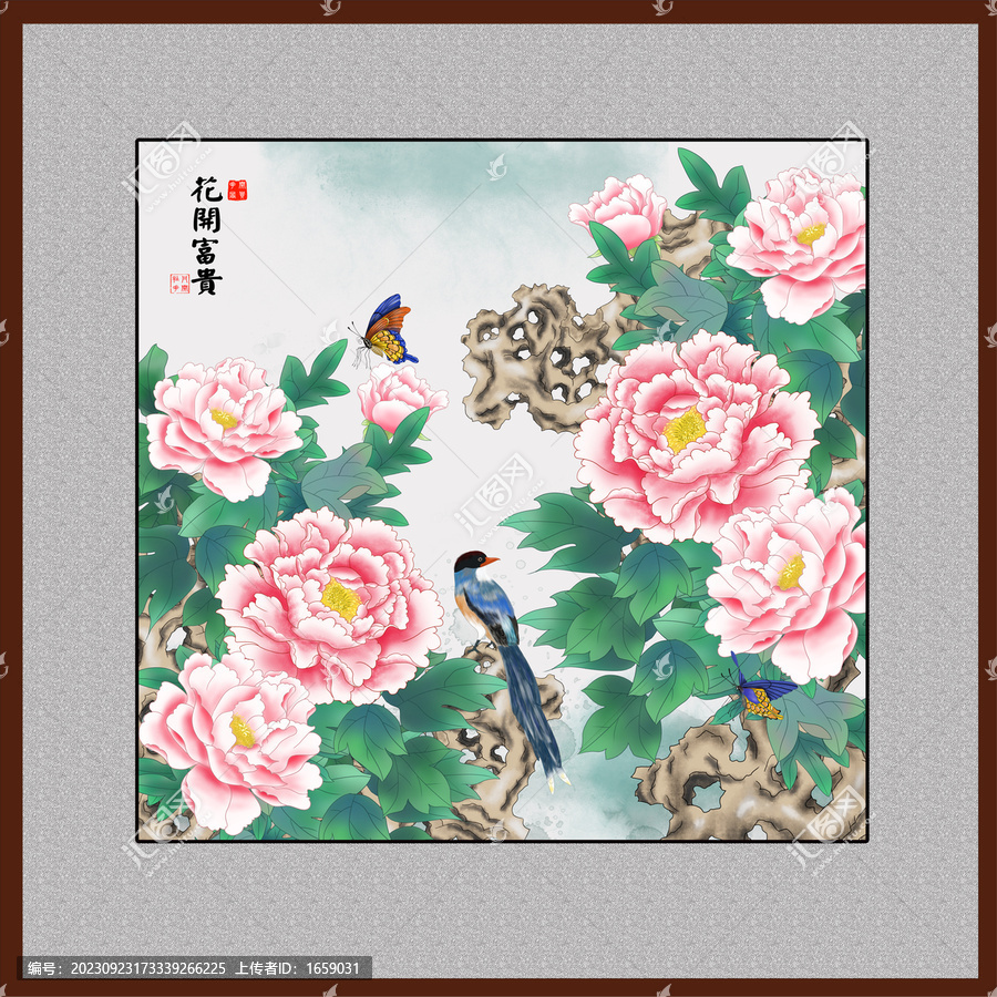 新中式花鳥裝飾畫