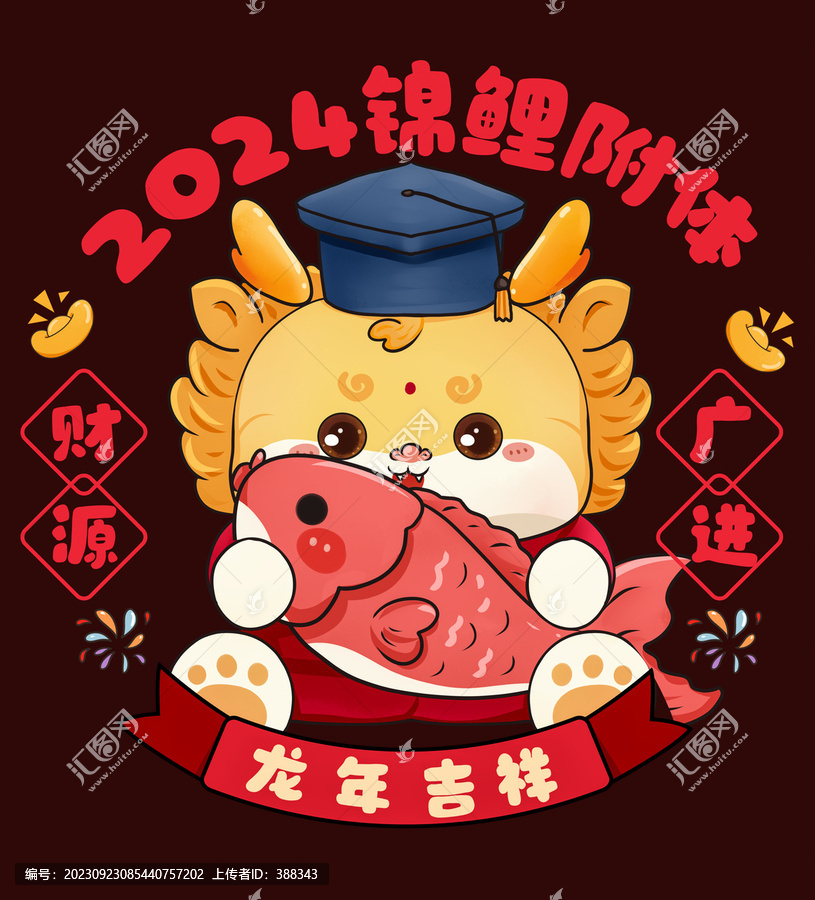 新年龍年貼紙