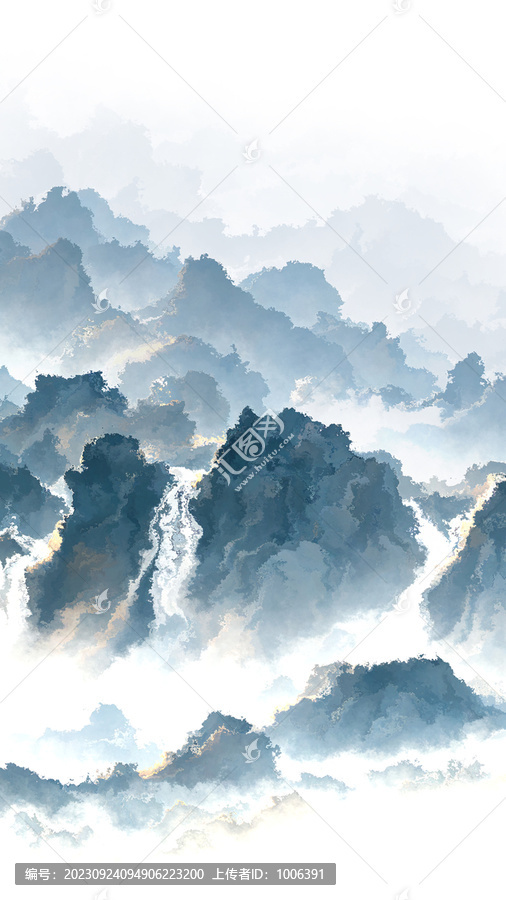 油畫抽象山水畫