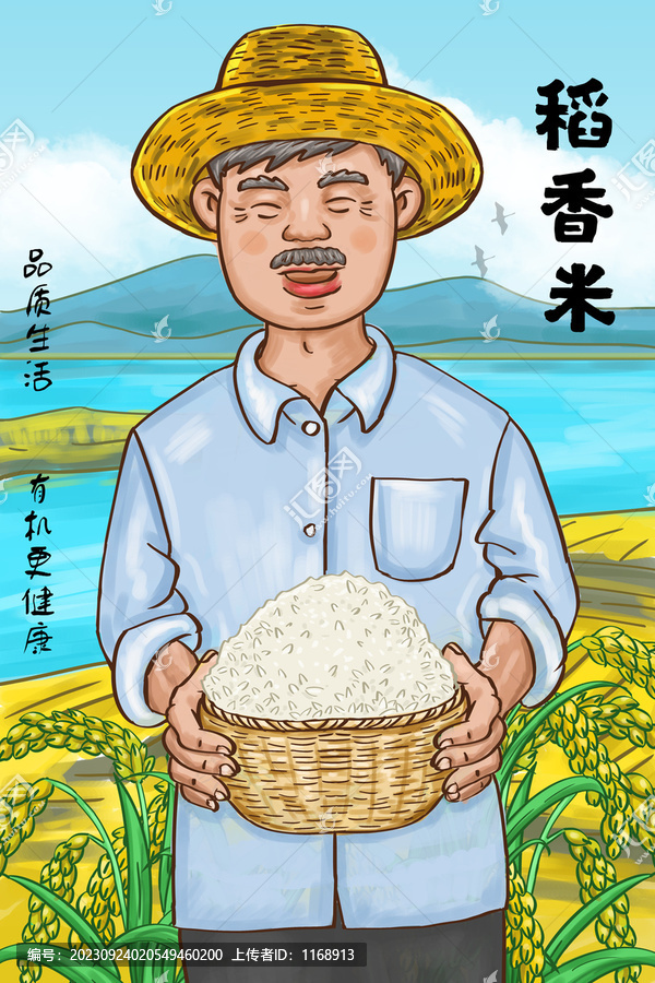 大米包装插画