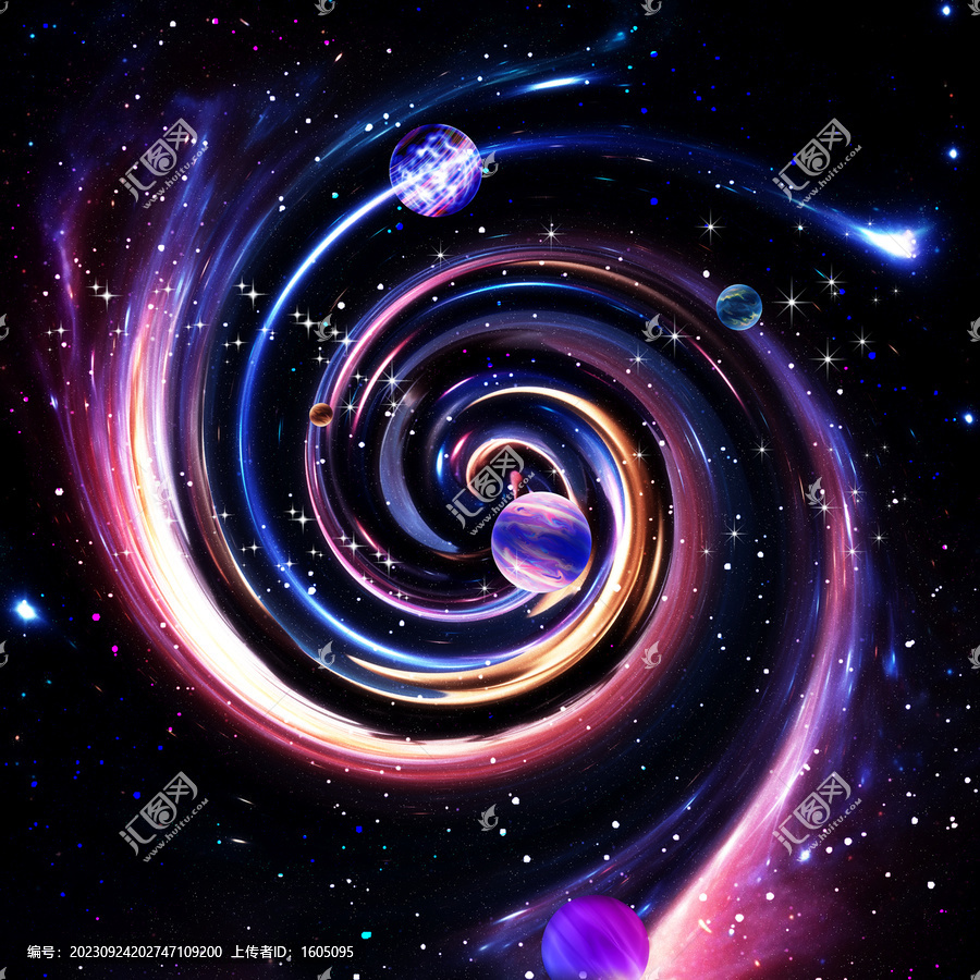 高清宇宙星空旋渦裝飾畫