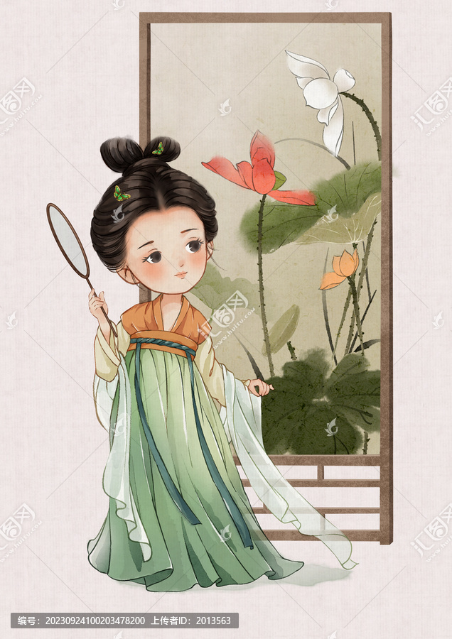 古風(fēng)卡通美人