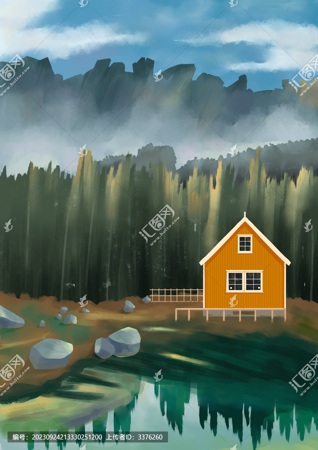 自然景觀室外場(chǎng)景插畫