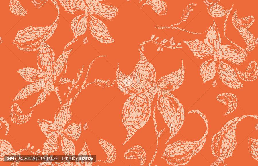 簡(jiǎn)約花朵碎花服裝印花