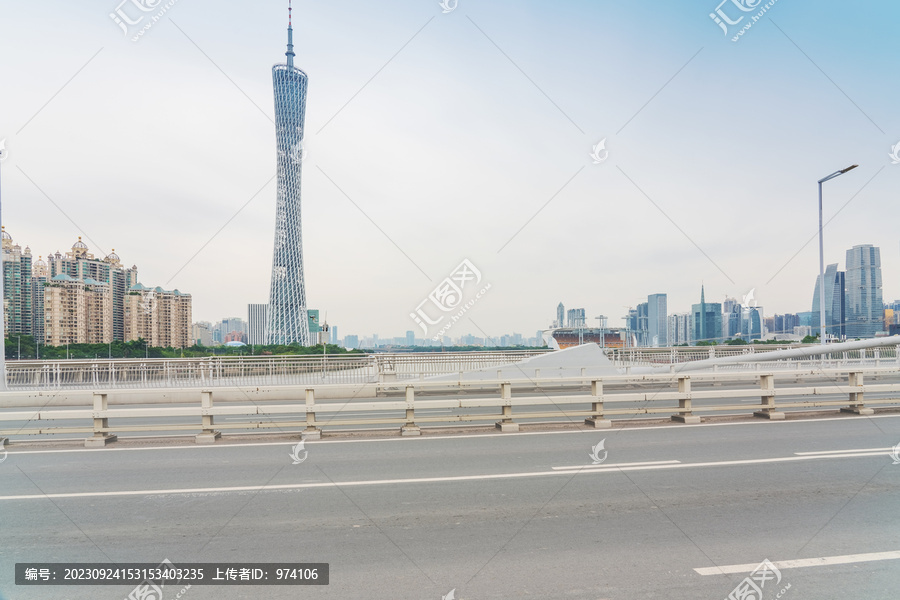 广州城市建筑和高速公路风光