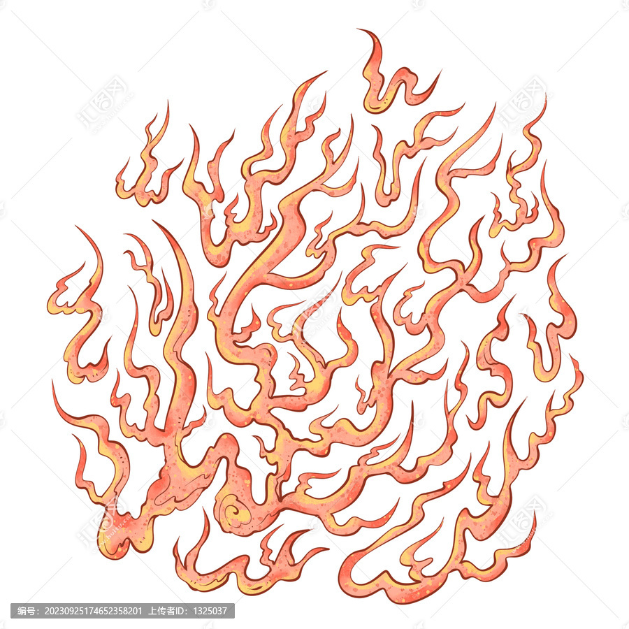 古風(fēng)火云祥云插畫