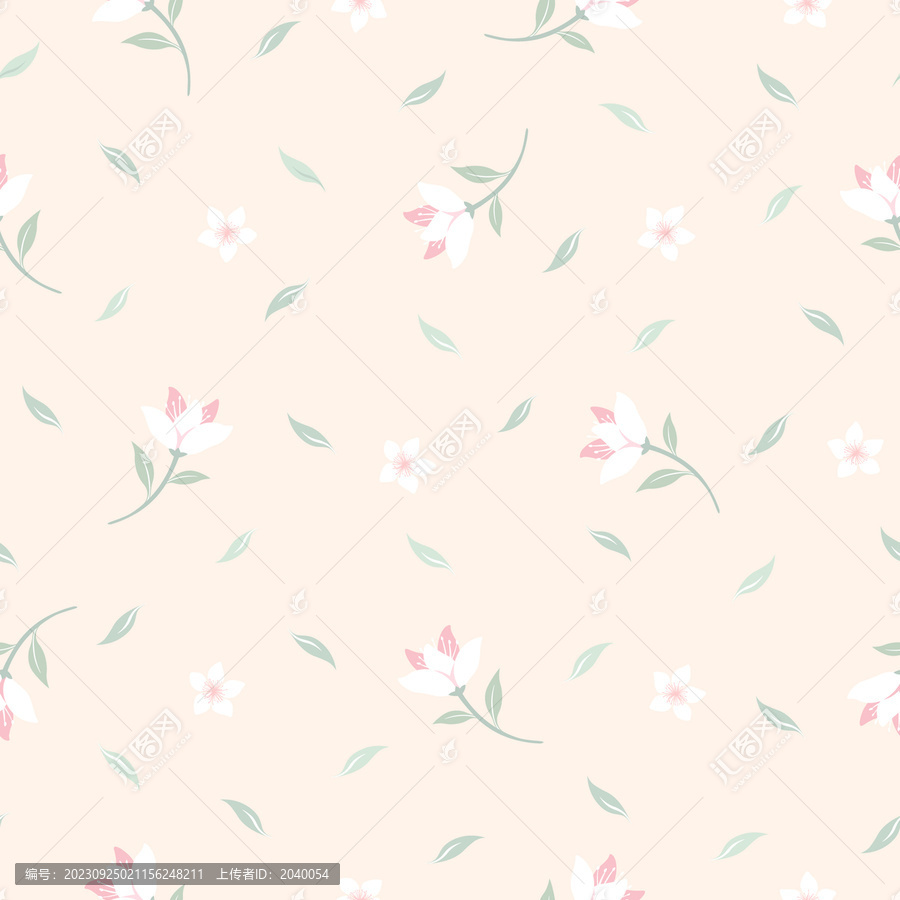 田園小碎花印花圖案