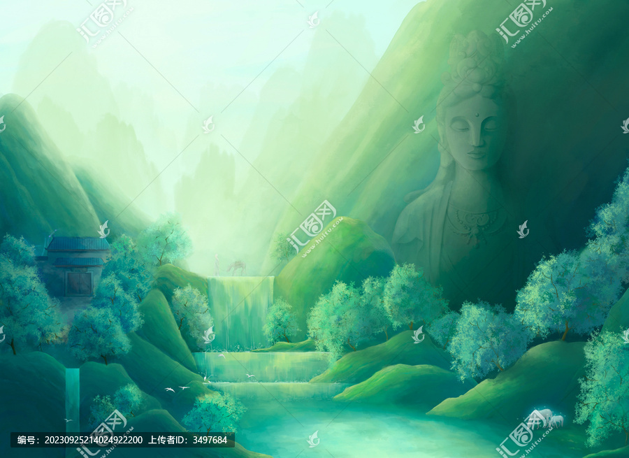 山間有佛護萬物