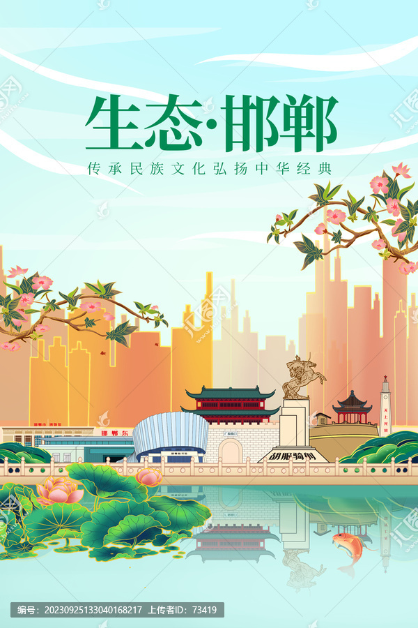 邯鄲綠色生態(tài)城市宣傳海報