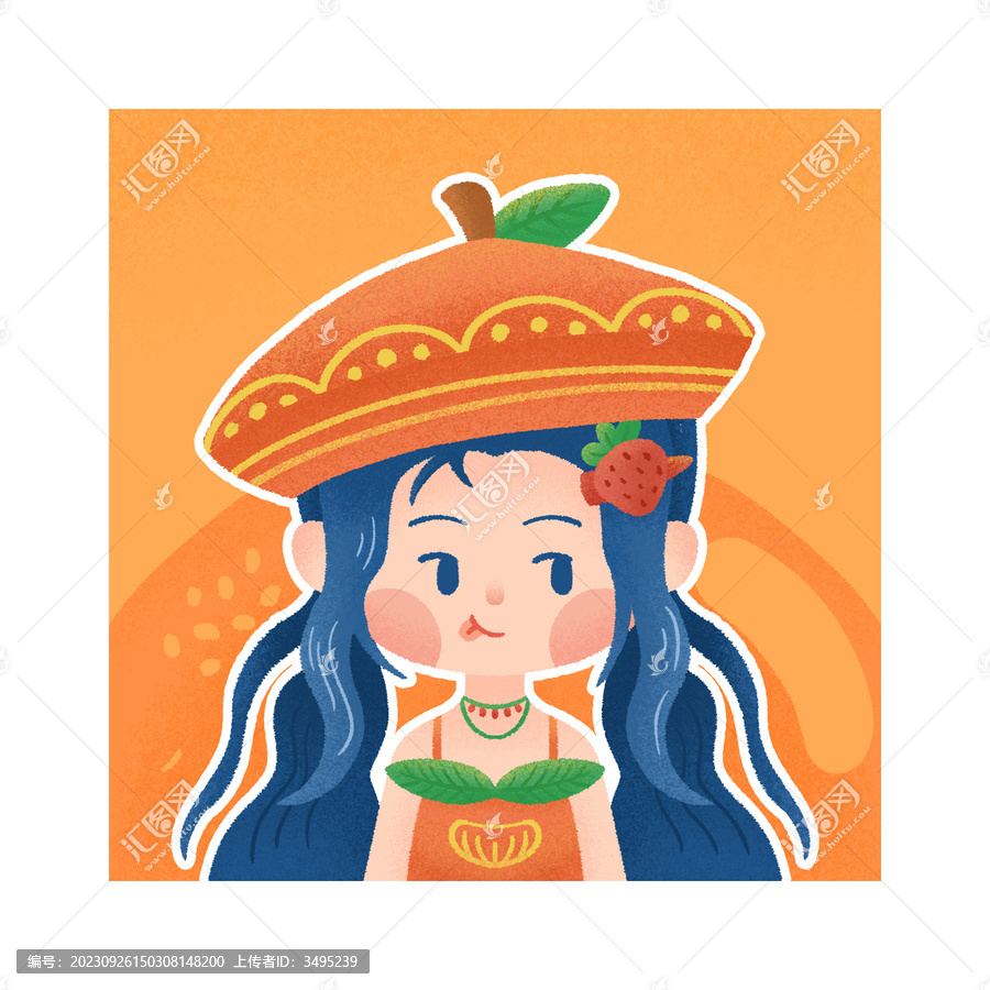 水果女孩頭像