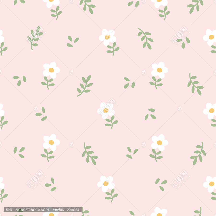 田園小碎花印花圖案