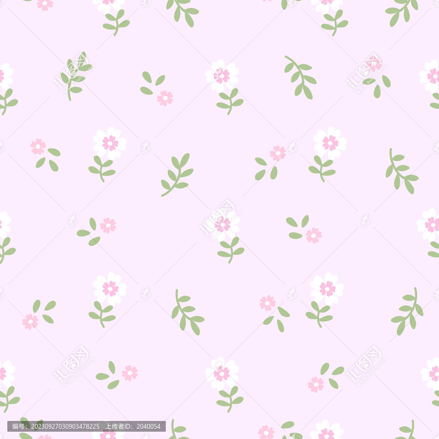 田園小碎花印花圖案