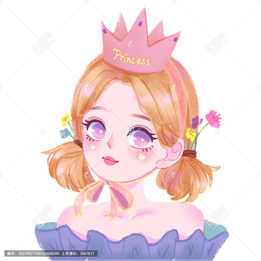 可愛卡通少女生日
