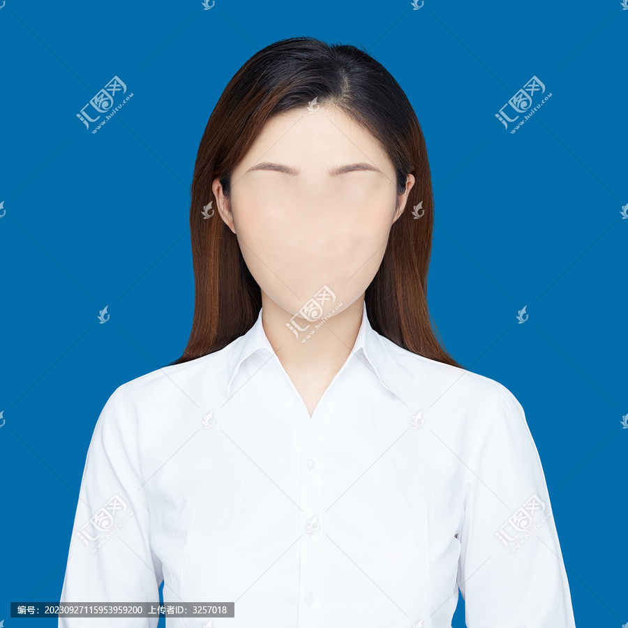 女士白襯衫發(fā)型衣服素材分層
