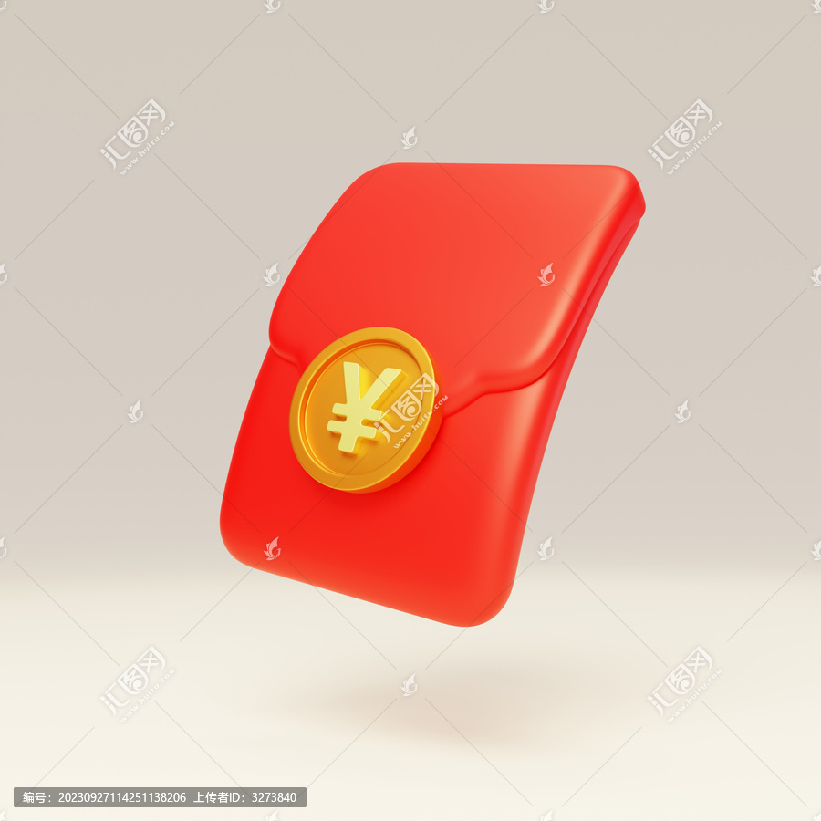 新年春節(jié)紅包利是封現(xiàn)金開3D