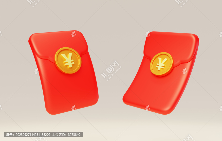 活動(dòng)春節(jié)紅包利是封現(xiàn)金開(kāi)3D