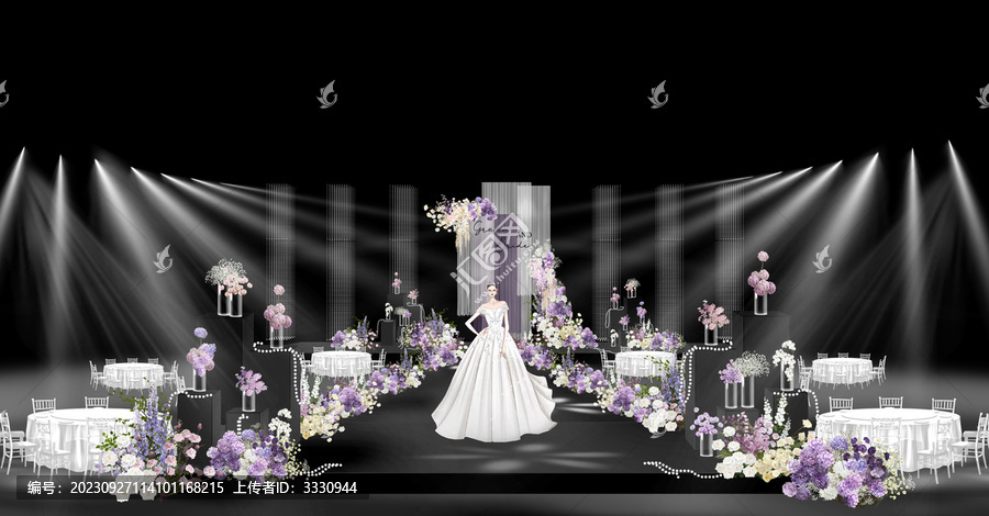小眾紫色婚禮儀式區(qū)