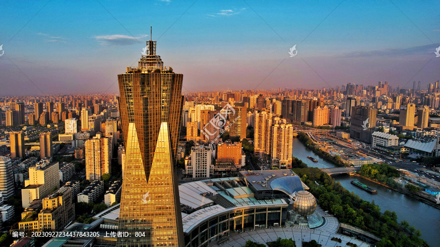 杭州运河环球中心建筑航拍