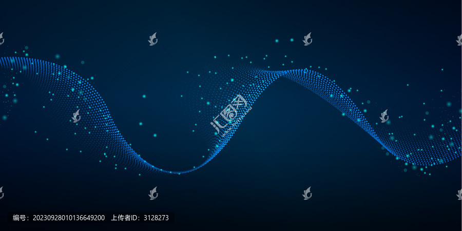 科技感粒子曲線