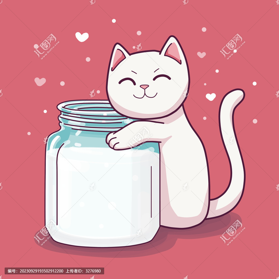 貓小貓喝牛奶