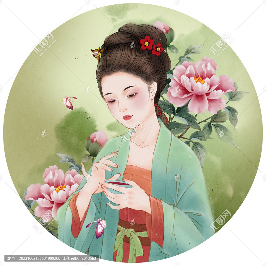 胭脂仕女圖