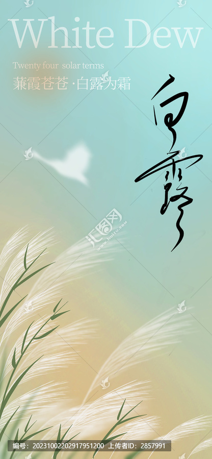 白露寒露二十四節(jié)氣海報(bào)