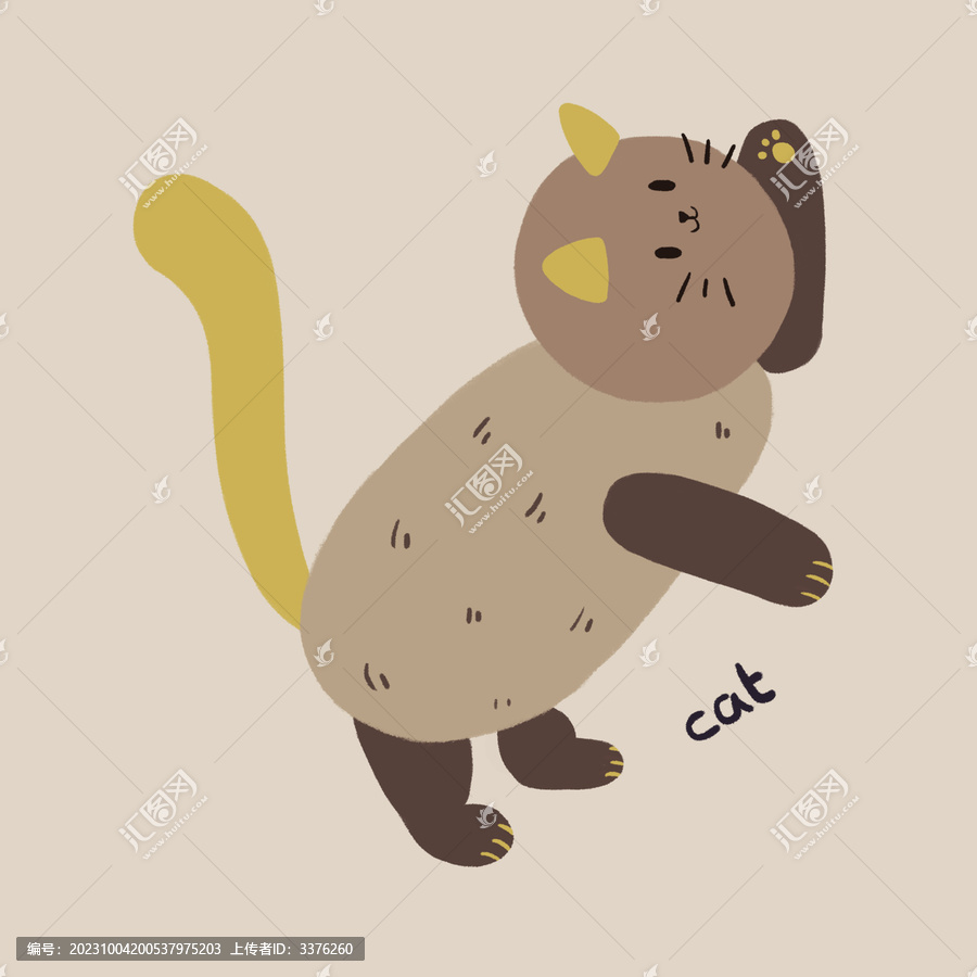 趣味動物插畫貓咪